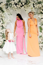 Load image into Gallery viewer, MACEY HALTER BOW FISHTAIL DRESS
