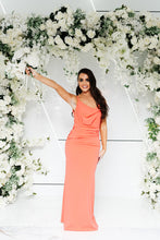 Load image into Gallery viewer, BROOKE COWL RUCHED FISHTAIL DRESS