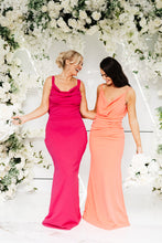 Load image into Gallery viewer, BROOKE COWL RUCHED FISHTAIL DRESS