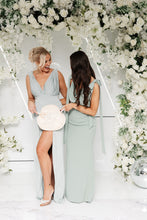 Load image into Gallery viewer, HATTIE TIE SHOULDER COWL FISHTAIL DRESS