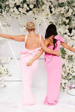 Load image into Gallery viewer, REBECCA CAPE SHOULDER RUCHED FISHTAIL DRESS