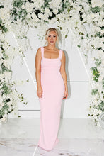 Load image into Gallery viewer, ELOISE SQUARE SCOOP NECK BACKLESS BOW DRESS