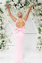 Load image into Gallery viewer, ELOISE SQUARE SCOOP NECK BACKLESS BOW DRESS