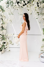 Load image into Gallery viewer, LILA TWIST COWL FISHTAIL DRESS