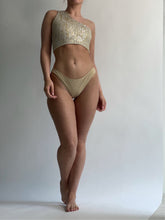 Load image into Gallery viewer, NUDE & GOLD BALI SEQUIN CROP BIKINI