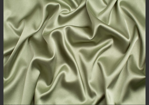 MOSS GREEN STRETCH SATIN