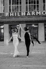 Load image into Gallery viewer, BONNIE SCARF NECK FULLY RUCHED FISHTAIL DRESS