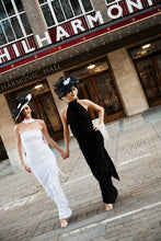 Load image into Gallery viewer, BONNIE SCARF NECK FULLY RUCHED FISHTAIL DRESS