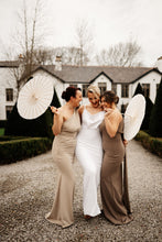 Load image into Gallery viewer, MEGAN TWIST ONE SHOULDER RUCHED FISHTAIL DRESS