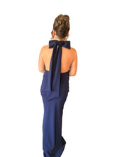 Load image into Gallery viewer, MACEY HALTER TIE NECK FISHTAIL DRESS
