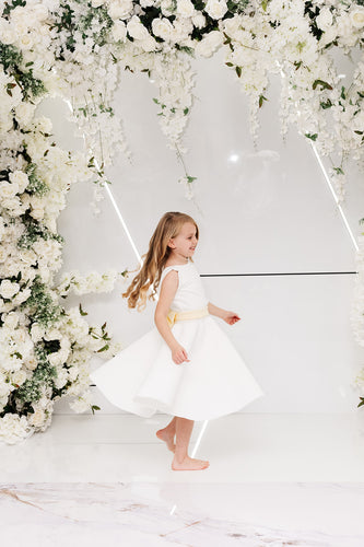 ALLANA CREPE FLOWER GIRL DRESS