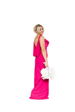 Load image into Gallery viewer, POPPY COWL CAPE BACK FISHTAIL DRESS