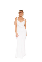 Load image into Gallery viewer, CAMILLE COWL FISHTAIL DRESS
