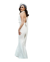 Load image into Gallery viewer, ELLA HALTER COWL FISHTAIL DRESS