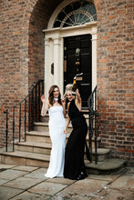 Load image into Gallery viewer, BONNIE SCARF NECK FULLY RUCHED FISHTAIL DRESS