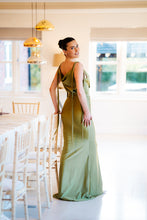 Load image into Gallery viewer, CAMILLE RUCHED FISHTAIL SHINE DRESS