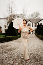 Load image into Gallery viewer, MEGAN TWIST ONE SHOULDER RUCHED FISHTAIL DRESS