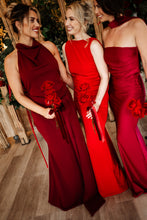 Load image into Gallery viewer, KIMMIE HALTER COWL RUCHE DRAPE DRESS