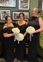 Load image into Gallery viewer, NIKKITA COWL RUCHED FISHTAIL DRESS with arm swags