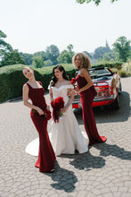 Load image into Gallery viewer, ELOISE SQUARE NECK BACKLESS BOW DRESS