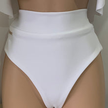 Load image into Gallery viewer, WHITE HIGH WAISTED BIKINI BRIEFS